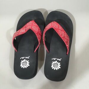 Yellowbox Red and Black Flip Flops